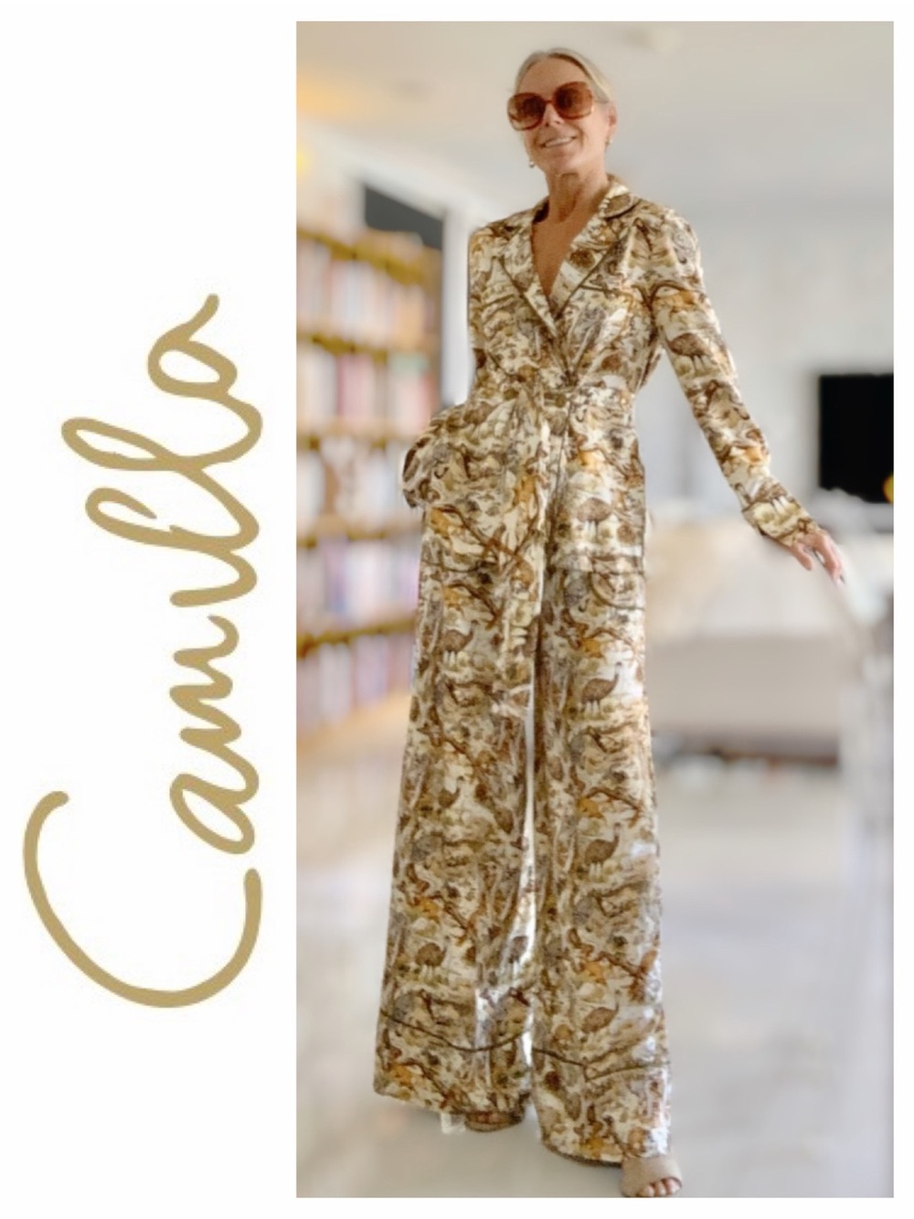 Camilla Bush Doof Silk Pant Suit NWT Small Australia Collection